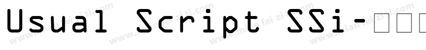 Usual Script SSi字体转换